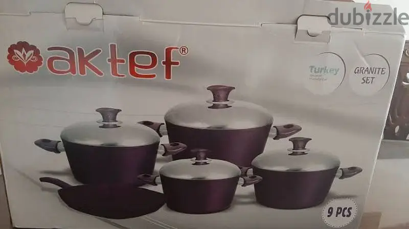 Aktef 9-Piece Turkish Granite Cookware Set65583525521410120