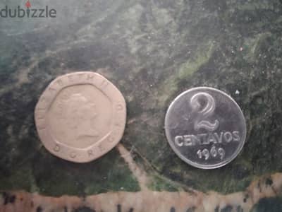 Mix of Brazilian , Egyptian , American Coins عملة نقد برازيلية