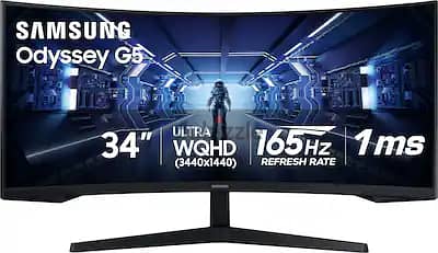 Samsung Odyssey G5 34” Ultrawide Curved 165hz 1ms