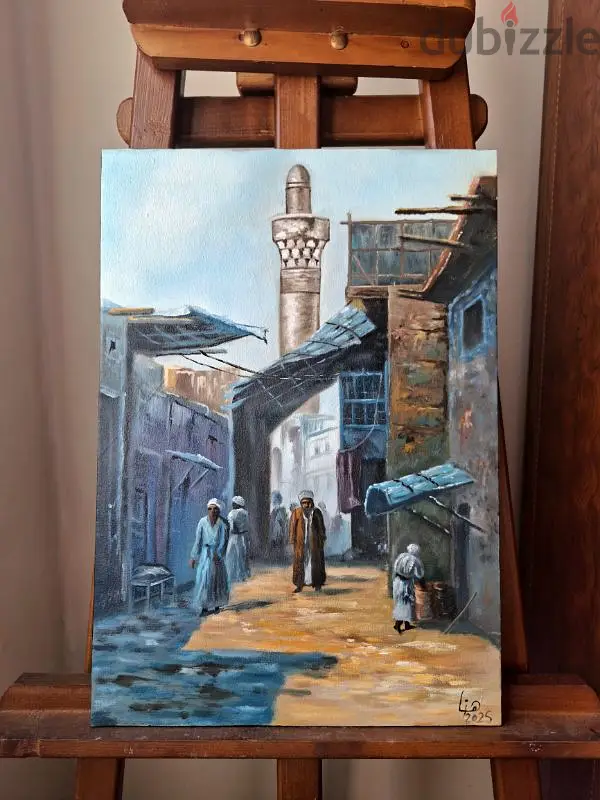 لوحة زيتية أورينتال (Oriental Art Study) - إعادة تنفيذ يدوية.