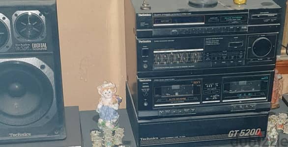 استريو Technics دبل ديك بالريموت تكنكس راديو واستريو وامبليفير و