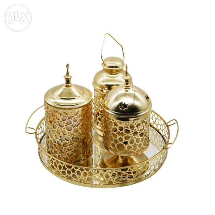 Tray with A Decorative Set for Ramadan صينية بمجموعة مزخرفة لرمضان 2