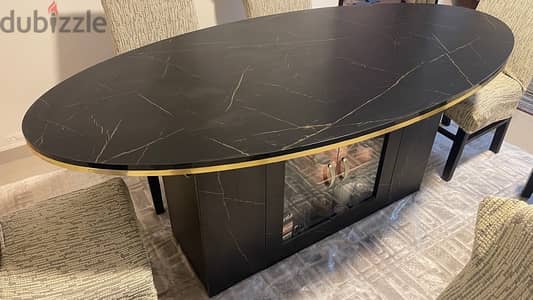 Dinning table with 6 chairs damson brand