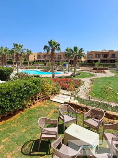 Ground Chalet with Private Garden for Sale – Mountain View 1 Ain Sokhna – Pool View