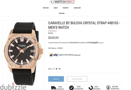 ساعه بلوفا اصليه هونج كونج بفصوص دائريه للميناء Bulova CARAVELLE