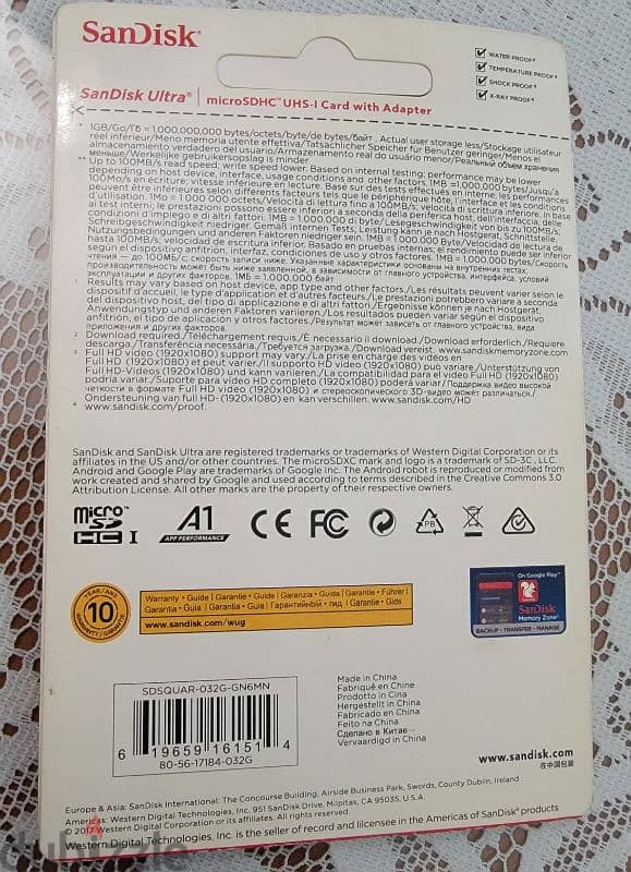 sandisk ultra 32 GB A1 speed micro sd memory 1