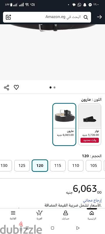 حزام لاكوثت جلد طبيعي اصلي