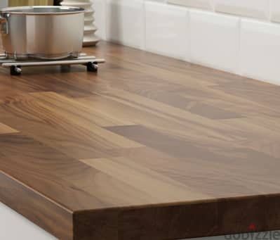 KARLBY Worktop, walnut/veneer, 186x3.8 cm