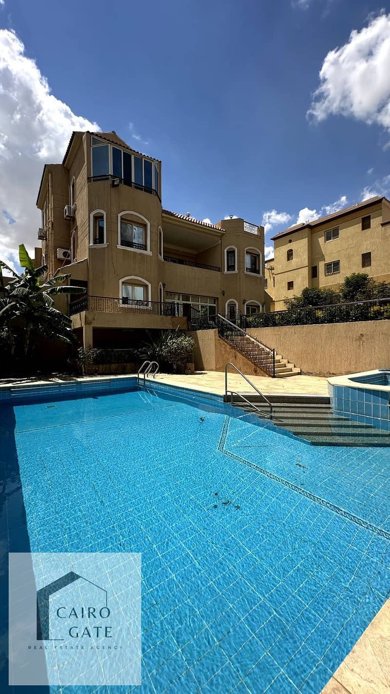 Furnished villa with a swimming pool for daily rent in Sheikh Zayed ...
