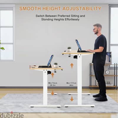 electric adjestable FlakeTech Desk Motorized مكتب كهربائى IKEA HERMAN