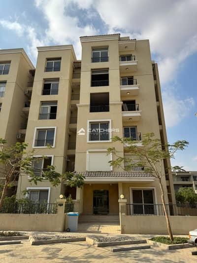 Apartment for sale in Sarai Compound on Suez Road Directly inside the compound, adjacent to Madinaty, with a distinctive view overlooking the landscap