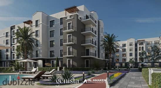 for sale apartment view lake and landscape  with  prime location in El Sheikh Zayed near to  el Ahly  club