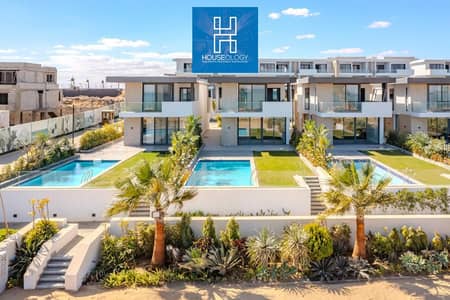 Prime location chalet, ready for occupancy in one year, with a direct sea view, for sale in Kai El Sokhna, with installments over 8 years.