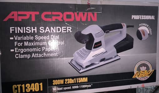 لأصحاب الورش صنفرة كهرباء ترددية هزاز apt crown 300w زيرو لم تستخدم