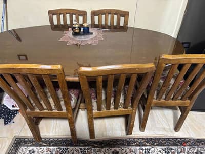 سفرة للبيع حالة جديدة جدا 6 كراسي