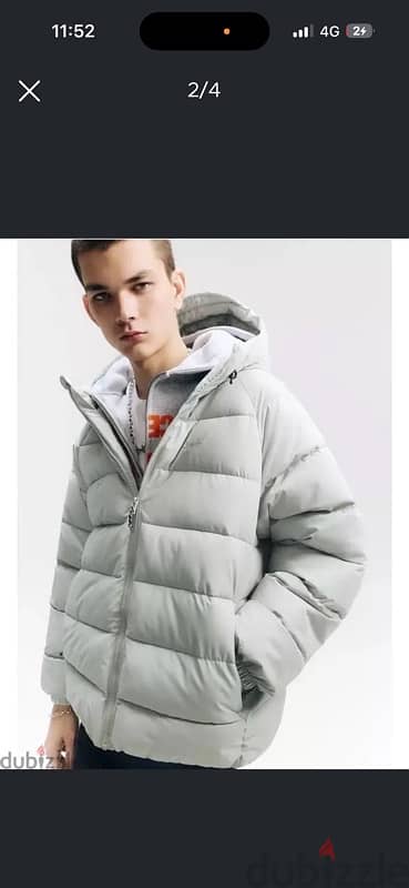 pull and bear Padded grey jacket