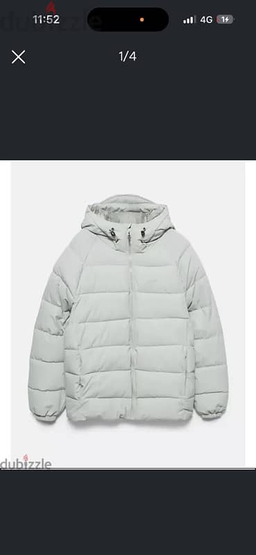 pull and bear Padded grey jacket 1