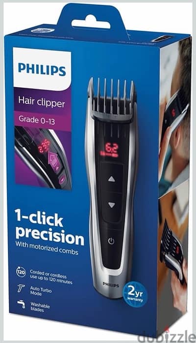 Philips Hair Clipper 7000 Series HC7460 motorized adjustable combs