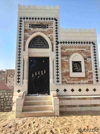 Graveyard for sale, area 40 meters, Giza cemeteries, October 6, first Al-Wahat road after MSA University, behind Osman housing, next to the Police Aides Training Center, licensed by the October Gardens Authority, Giza Governorate, fully built and finished.