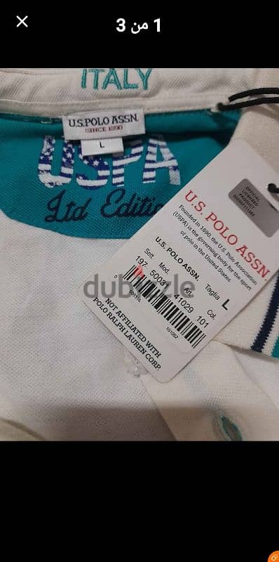 تيشرت بولو اوريجينال جديد   وارد  دبي من U. S. POLO ASSN.