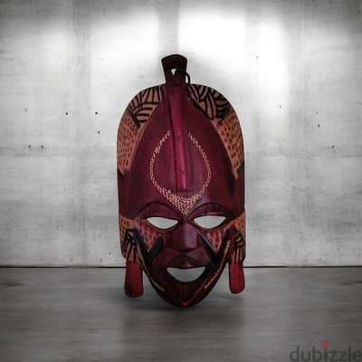 Hand-carved Kenyan wooden mask ماسك خشبي كيني منحوت يدويا