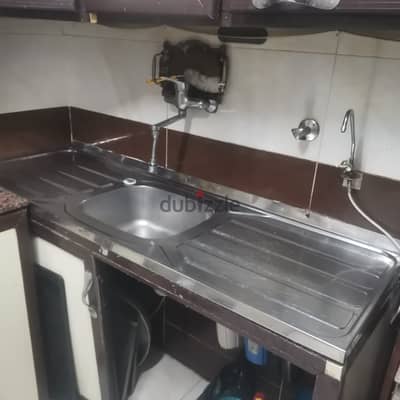 حوض مطبخ ستانليس  ١٥٠ سم