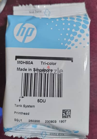 رأس طباعة ملون hp M0H50A أصلي جديد متبرشم