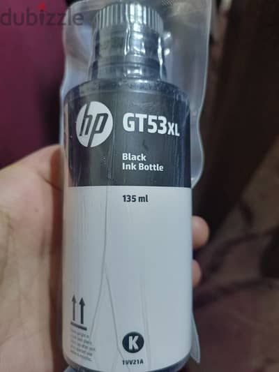 حبر طابعة أسود hp زجاجة مقفولة ١٣٥مل K1VV21A