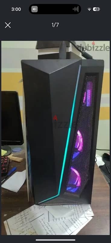 كومبيوتر للبيع كارت شاشه rx570 4gb ومعالج I5 6500 انتل