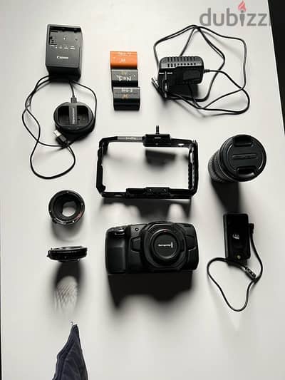 blackmagic 4k + tockina 11- 16بكل مشتملاتها