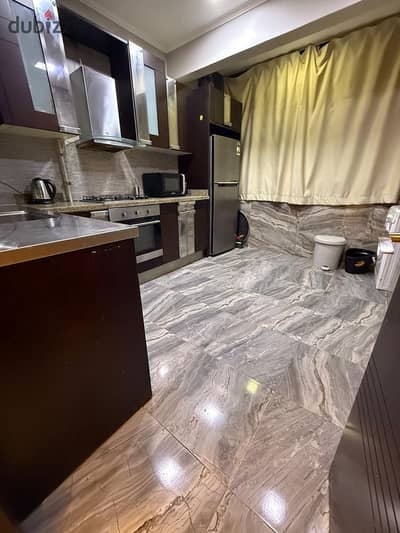 Fully Furnished Apartment for Rent – Beverly Hills | Phase 2  Area: 205 sqm  Floor: 3rd floor with elevator  Fully furnished with modern furniture