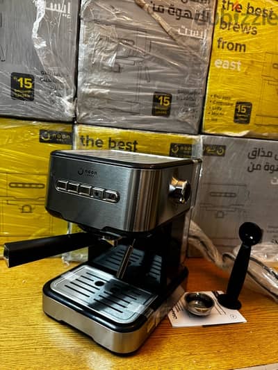 ماكينة قهوة اسبريسو مع تبخير حليب مخرجتش من الكرتونة بنص سعرها