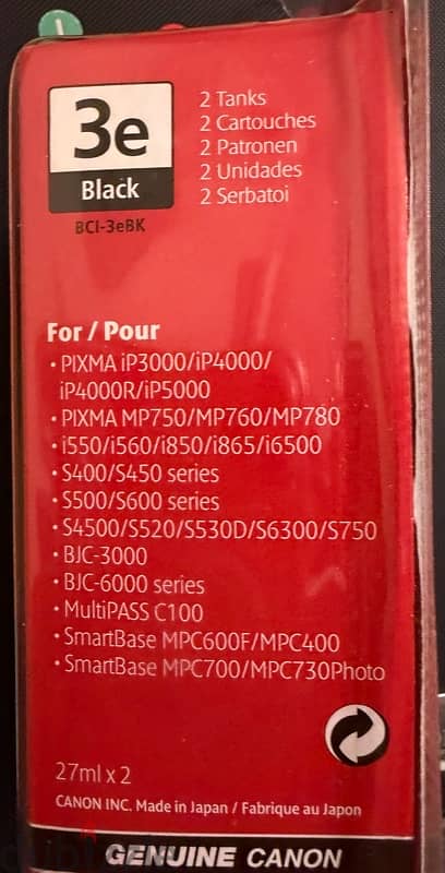 Genuine Original Canon twin pack Printer Ink 1