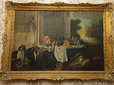 نسخه قديمه من اللوحه الاصليه ل dead wolf ل jean oudry
