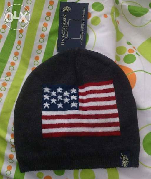 U. S. POLO Assn. American Flag Beanie Hats 2