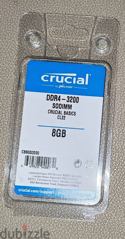 Crucial 8GB RAM DDR4
