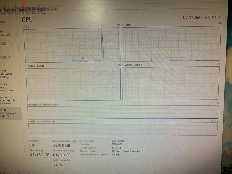 GTX 1070 8GB V-Ram 3