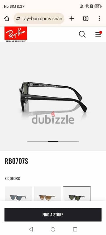 Original rayban 0707s 1