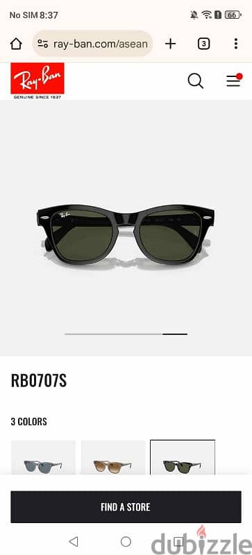 Original rayban 0707s 2