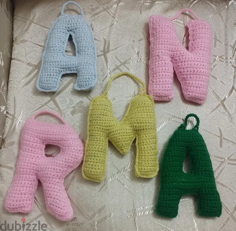 Large Handmade Crochet Letters