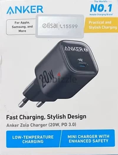 شاحن انكر Anker IQ 20 W جديد ضمان اتصال