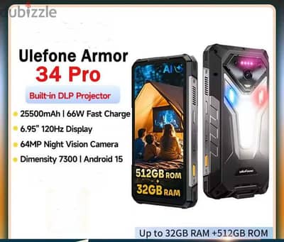 ulefone armor 34 pro /32ram-512GB