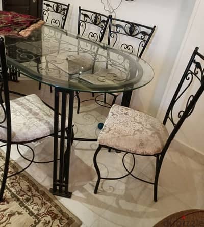 سفره حديد فورفورحيه و6 كراسي
