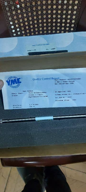 عمود كروماتوغرافي HPLC من نوع: YMC-Pack ODS-AM، 5 µm، 120 Å، 4.6