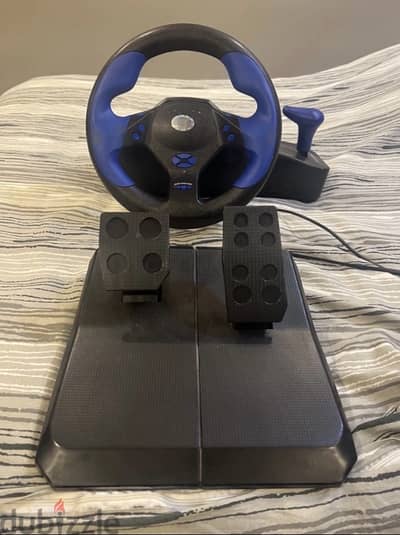 racing wheel and pedals and shifter