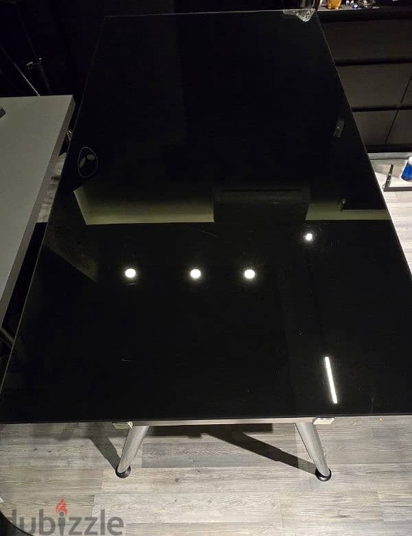 IKEA Black Glass Table 1