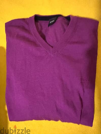 boss sweater V xl 60cm بلوفر بوص
