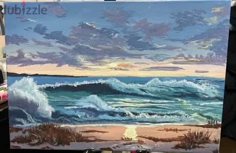 Hand made acrylic canvas painting