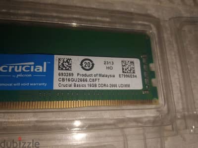 16 جيجا رام كروشال  بالضمان DDR4