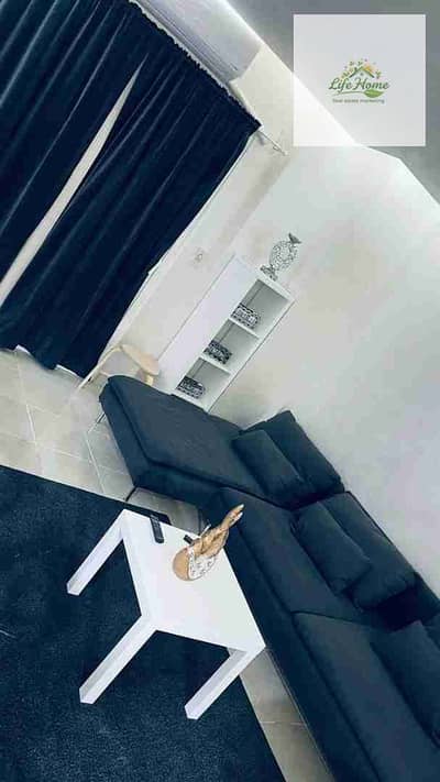 Furnished apartment on the ground floor with a garden, two bedrooms, and two bathrooms for rent in Al Rehab
